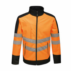 Regatta Uniszex Softshell Regatta RETRA625 Hi-vis pro 3 Layer Softshell -S, Orange/Navy