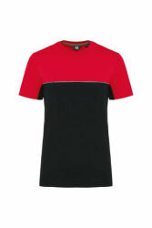 Designed To Work Uniszex póló Designed To Work WK304 Eco-Friendly Short Sleeve Two-Tone T-Shirt -S, Black/Red