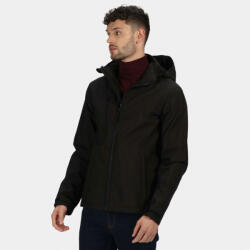 Regatta Férfi kabát Regatta RETRA701 venturer 3 Layer Hooded printable Softshell Jacket -3XL, Black/Black