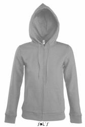 SOL'S Női pulóver SOL'S SO47900 Sol'S Seven Women - Jacket With Lined Hood -L, Grey Melange