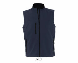 SOL'S Férfi kabát SOL'S SO46601 Sol'S Rallye Men - Sleeveless Softshell Jacket -S, French Navy
