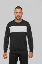 Proact Uniszex pulóver Proact PA373 polyester Sweatshirt -3XL, Black/White