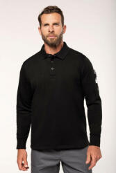 Designed To Work Uniszex pulóver Designed To Work WK4000 polo neck Sweatshirt -4XL, Black
