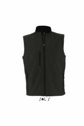 SOL'S Férfi kabát SOL'S SO46601 Sol'S Rallye Men - Sleeveless Softshell Jacket -3XL, Black