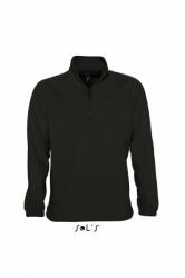 SOL'S Uniszex pulóver SOL'S SO56000 Sol'S ness - Fleece 1/4 Zip Sweatshirt -L, Black