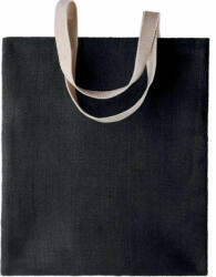 Kimood Uniszex táska Kimood KI0226 100% natural Yarn Dyed Jute Bag -Egy méret, Black/Black