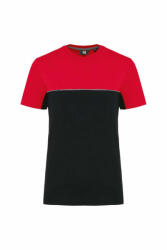 Designed To Work Uniszex póló Designed To Work WK304 Eco-Friendly Short Sleeve Two-Tone T-Shirt -M, Black/Red