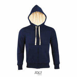 SOL'S Uniszex pulóver SOL'S SO00584 Sol'S Sherpa - Zipped Jacket With "Sherpa" Lining -XL, French Navy