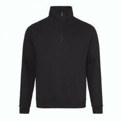 Just Hoods Uniszex pulóver Just Hoods AWJH046 Sophomore 1/4 Zip Sweat -XL, Jet Black