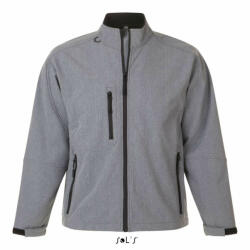 SOL'S Férfi kabát SOL'S SO46600 Sol'S Relax - Men'S Softshell Zipped Jacket -4XL, Grey Melange