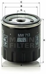 Mann-filter Filtru ulei MANN-FILTER MW 713 (MW 713)