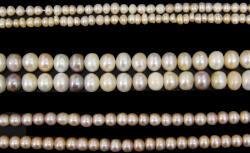  Margele Perle Cultura Albe-Roz Ovale 7-13x6-11 mm Lungime Sirag 36-40 cm