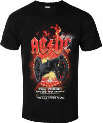 ROCK OFF Tricou pentru bărbați AC/DC - FTATR 40th Flaming - Negru - ROCK OFF - ACDCTS96MB