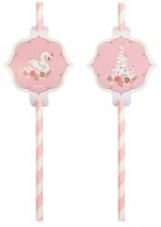 Amscan Hercegnők papír szívószál, 8 db-os szett (DPA9908228)