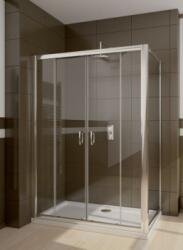 Radaway Premium Plus DWD+S szögletes aszimmetrikus zuhanykabin 80x140 átlátszó (33413-01-01N+33353-01-01N)