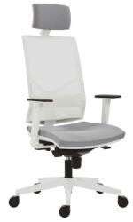 Antares 1850 Omnia White professzionális irodai forgószék hálós háttámla fejtámla műanyag lábkereszt BN. 7021 olivazöld (ANKHSZ209-92)