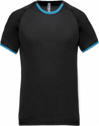 Proact Férfi póló Proact PA406 performance T-Shirt -2XL, Dark Grey Heather/Tropical Blue