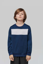 Proact Gyerek pulóver Proact PA374 Kids' polyester Sweatshirt -12/14, Sporty Navy/White