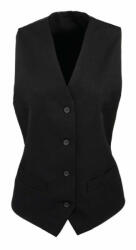 Premier Női Premier PR623 Women'S Lined polyester Waistcoat -XS, Black