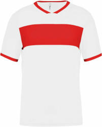 Proact Gyerek póló Proact PA4001 Kids' Short Sleeve Jersey -4/6, White/Sporty Red