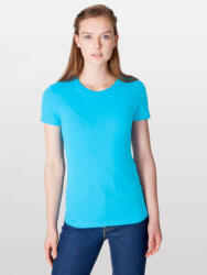 American Apparel Női póló American Apparel AA2102 Fine Jersey Rövid Ujjú póló -L, Turquoise