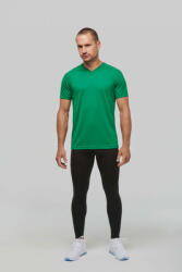 Proact Férfi póló Proact PA476 Men’S v-neck Short Sleeve Sports T-Shirt -3XL, Fine Grey