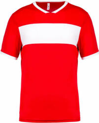 Proact Férfi póló Proact PA4000 Adults' Short-Sleeved Jersey -XL, Sporty Red/White