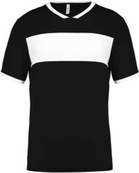 Proact Férfi póló Proact PA4000 Adults' Short-Sleeved Jersey -XL, Black/White