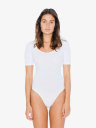 American Apparel Női póló American Apparel AA8373 pamut Spandex Jersey rövid Ujjú Duplau-nyakú Body -XL, White