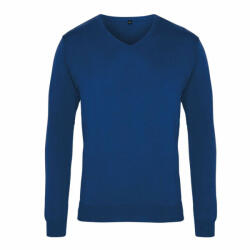 Premier Férfi Premier PR694 Men'S Knitted v-neck Sweater -XS, Royal