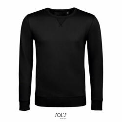 SOL'S Férfi pulóver SOL'S SO02990 Sol'S Sully - Men’S Round-neck Sweatshirt -2XL, Black