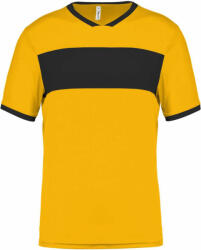 Proact Férfi póló Proact PA4000 Adults' Short-Sleeved Jersey -L, Sporty Yellow/Black