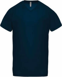 Proact Férfi póló Proact PA476 Men’S v-neck Short Sleeve Sports T-Shirt -2XL, Sporty Navy