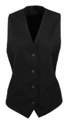 Premier Női Premier PR623 Women'S Lined polyester Waistcoat -XXS, Black