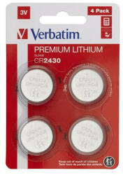 Verbatim Gombelem, CR2430, 4 db, VERBATIM "Premium (49534) - iroszer24
