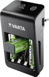 VARTA Elemtöltő, AA/AAA/9V, 4xAA 2100 mAh, LCD kijelző, VARTA "Plug (57687101441) - iroszer24