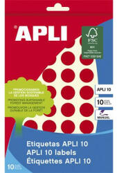APLI Etikett, 16 mm kör, kézzel írható, színes, APLI, piros, 432 etikett/csomag (02740) - iroszer24