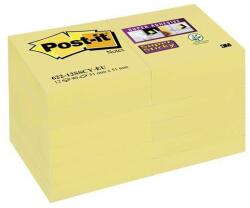 3M Öntapadó jegyzettömb csomag, 48x48 mm, 12x90 lap, 3M POSTIT "Super Sticky", sárga (7100290190)