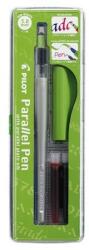 Pilot Töltőtoll, 0, 5-3, 8 mm, zöld kupak, PILOT "Parallel Pen (FP3-38-SSN)