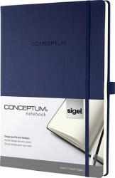 Sigel Jegyzetfüzet, exkluzív, A4, vonalas, 97 lap, keményfedeles, SIGEL "Conceptum", éjkék (CO647) - iroszer24