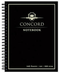 Concord Spirálfüzet, A4, vonalas, 70 lap, CONCORD, fekete (8956-CON) - iroszer24