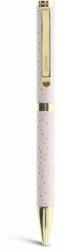FILOFAX Golyóstoll, 0, 8 mm, arany színű klip, rózsaszín tolltest, FILOFAX "Confetti", fekete (FX-132707)