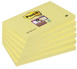 3M Öntapadó jegyzettömb csomag, 76x127 mm, 6x90 lap, 3M POSTIT "Super Sticky", kanári sárga (7100242801) - iroszer24