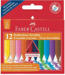 Faber-Castell Zsírkréta, háromszögletű, FABER-CASTELL "Grip", 12 különböző szín (122520)