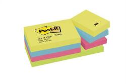 3M Öntapadó jegyzettömb, 38x51 mm, 12x100 lap, 3M POSTIT "Energetic", vegyes színek (7100290179)