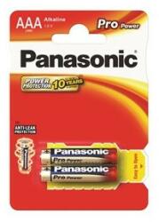 Panasonic Elem, AAA mikro, 2 db, PANASONIC "Pro power (LR03PPG-2BP/LR03PPG/2BP) - iroszer24