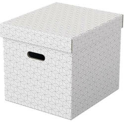 ESSELTE Tárolódoboz, kocka alakú, ESSELTE "Home", fehér (628288) - iroszer24