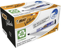 BIC Flipchart- és táblamarker, 1, 1-5, 6 mm, vágott, BIC "Velleda ecolutions", fekete (525828/904946)