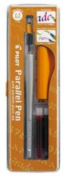 Pilot Töltőtoll, 0, 5-2, 4 mm, narancssárga kupak, PILOT "Parallel Pen (FP3-24-SS)