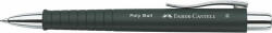 Faber-Castell Golyóstoll, 0, 7 mm, nyomógombos tolltest, fekete tolltest, FABER-CASTELL "Poly Ball", kék (241199) - iroszer24